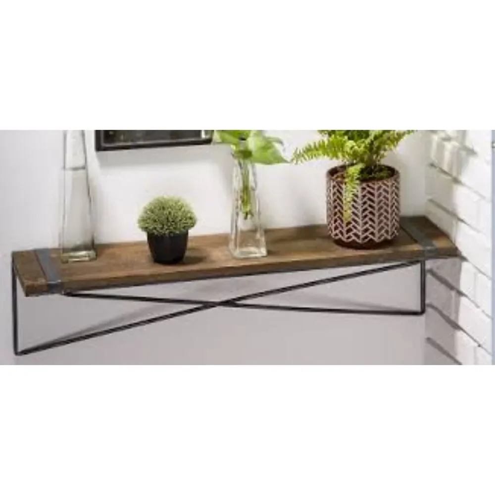 Glitzhome Decorative Ledge Floating Wall Shelf - Rustic Farmhouse Aesthetic